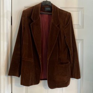 Vintage Bridgestone brown velvet blazer size 12 excellent condition!